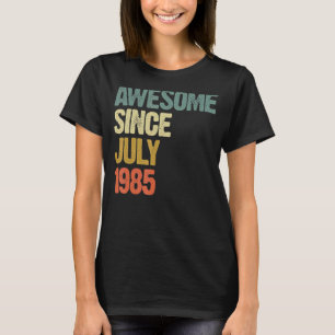 37 jaar oud Geweldige sinds juli 1985 37e verjaard T-shirt