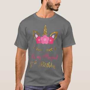 37 jaar oud meisje van de geboorte Funny Unicorn 3 T-shirt