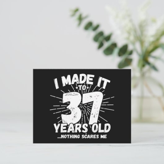 37 Jaar Oud Sarcastisch Meme Grappig 37e Verjaarda Briefkaart (Staand voorkant)