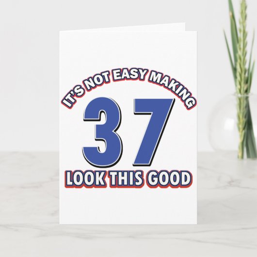 37 jaar Oud verjaardagsdesign Kaart (Voorkant)