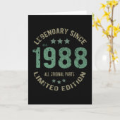 37 jaar oude Bday 1988 Legend 37ste verjaardag cad Kaart (Gele Bloem)