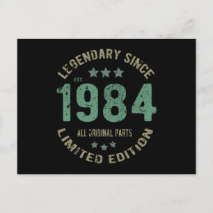 37 jaar oude dag dag 1984 Legend sinds 37 septembe Briefkaart