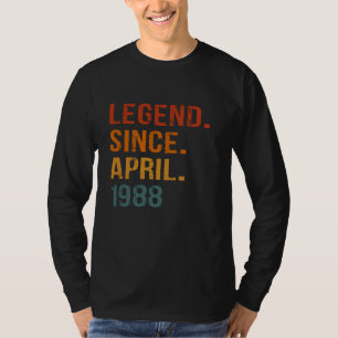 37 jaar oude legende sinds april 1988 37e verjaard t-shirt