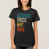 37 jaar oude legende sinds mei 1986 37e verjaardag t-shirt (Voorkant)