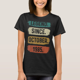 37 jaar oude leggende sinds oktober 1985 37e geboo t-shirt