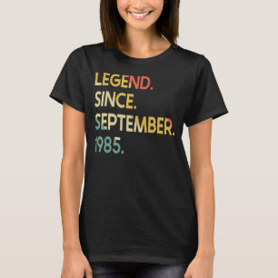 37 jaar oude leggende sinds september 1985 37e geb t-shirt