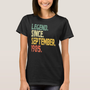 37 jaar oude leggende sinds september 1985 37e her t-shirt