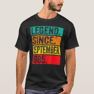 37 jaar oude leggende sinds september 1985 37e her t-shirt