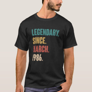 37 jaar Oude Vintage 1986 Birthday 37th deco T-shirt