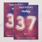 37-jarige Happy Birthday-kaart (Voorkant / Achterkant)
