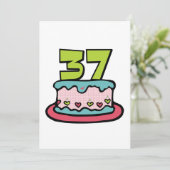 37-jarige verjaardagskaart kaart (Staand voorkant)