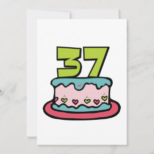 37-jarige verjaardagskaart kaart