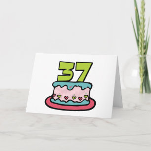 37-jarige verjaardagskaart kaart