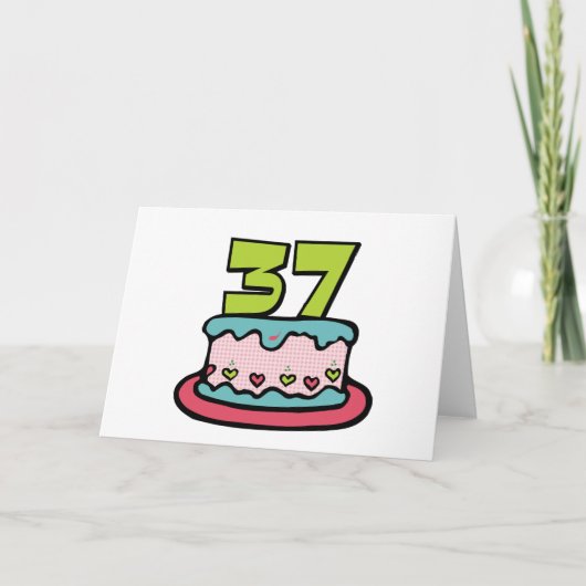 37-jarige verjaardagskaart kaart (Voorkant)
