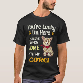 37 Jij bent een geluksvogel Corgi T-shirt