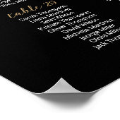 37 Tafels Vind Je Plaats Zwarte Zitplaatsindeling Poster (Hoek)