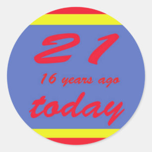 37 Verjaardag Ronde Sticker