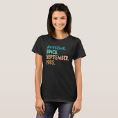 37 Years Old Awesome Since September 1985 37th 2 T-shirt (Voorkant volledig)