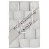 37e bruiloft Jubileum Alabaster, bewerkbaar Medium Cadeauzakje (Achterkant)