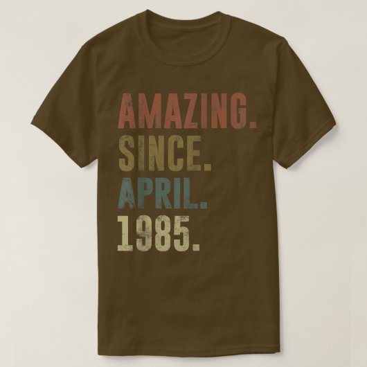37e  jaarwisseling sinds april 1985 t-shirt (Design voorkant)
