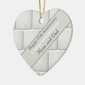 37e Jubileum voor bruiloft Keramisch Ornament (Links)