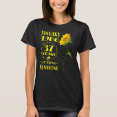 37e verjaardag 37 jaar oude zonnebloem geboren jan t-shirt (Voorkant)
