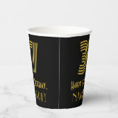37e verjaardag: Art Deco Geïnspireerde look "37" e Papieren Bekers (Rechts)