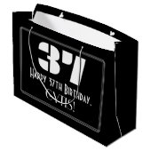 37e verjaardag ~ Art Deco Geïnspireerde look "37"  Groot Cadeauzakje (Achterkant Gekanteld)