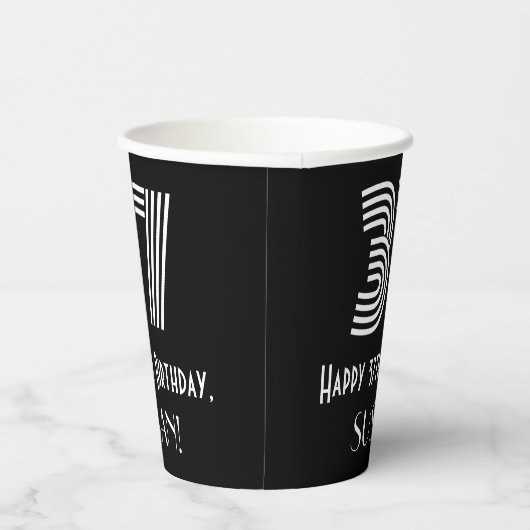 37e verjaardag — Art Deco Geïnspireerde look "37"  Papieren Bekers (Rechts)
