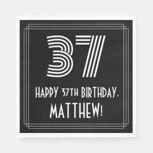37e verjaardag: Art Deco Geïnspireerde look "37" + Servet