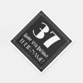 37e verjaardag ~ Art Deco Geïnspireerde look "37", Servet (Hoek)