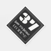 37e verjaardag: Art Deco Geïnspireerde look "37" + Servet (Hoek)