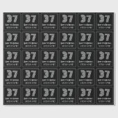 37e verjaardag: Art Deco geïnspireerde look "37" w Cadeaupapier (Vlak)