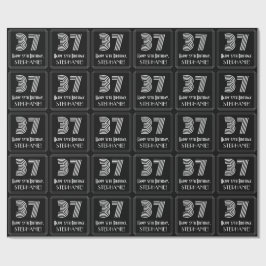 37e verjaardag: Art Deco geïnspireerde look "37" w Cadeaupapier