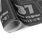 37e verjaardag: Art Deco geïnspireerde look "37" w Cadeaupapier (Rol Hoek)