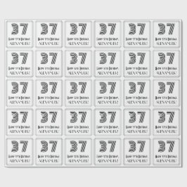 37e verjaardag: Art Deco Geïnspireerde stijl "37"  Cadeaupapier