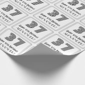 37e verjaardag: Art Deco Geïnspireerde stijl "37"  Cadeaupapier (Hoek)