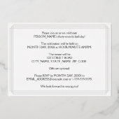 37e verjaardag — Art Deco Style "37" en naam Folie Uitnodiging (Achterkant)