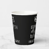 37e verjaardag: Art Deco Style + aangepaste naam Papieren Bekers (Links)