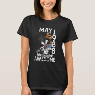 37e Verjaardag Beer Legends Mei 1988 37 jaar oud F T-shirt