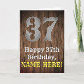 37e verjaardag: Country Western geïnspireerd uiter Kaart (Voorkant)