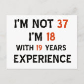 37e verjaardag design briefkaart (Voorkant)