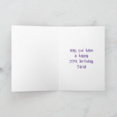 37e verjaardag: Floral Flowers Number, Custom Name Kaart (Binnen)