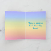 37e verjaardag — Fun Cake & Candles, w/ Eigen naam Kaart (Binnen)