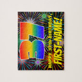 37e verjaardag: Fun, Colorful Celebratory Firework Legpuzzel (Verticaal)