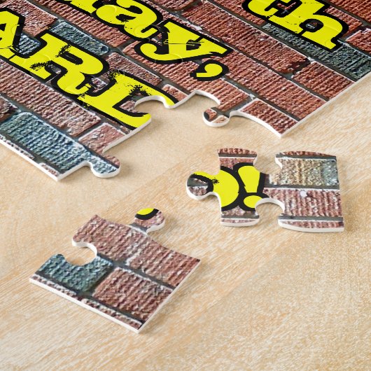 37e verjaardag: Fun Graffiti-geïnspireerde regenbo Legpuzzel (Zijkant)