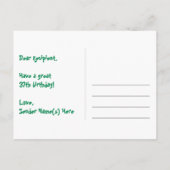 37e verjaardag: Fun Hearts Pattern, Rainbow 37 Briefkaart (Achterkant)