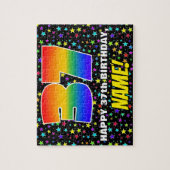 37e verjaardag — Fun, kleurrijk Star Field Pattern Legpuzzel (Verticaal)