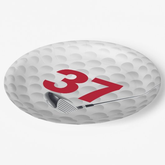 37e verjaardag golfbal design papier Bord (Gekanteld)