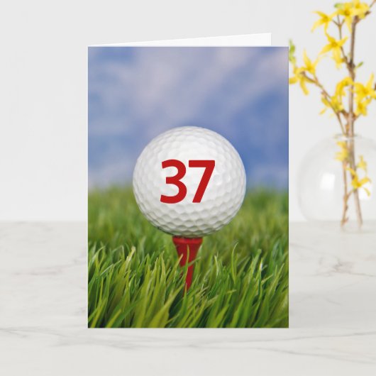 37e verjaardag Golfbal op de Kaart van het Rode T- (Gele Bloem)